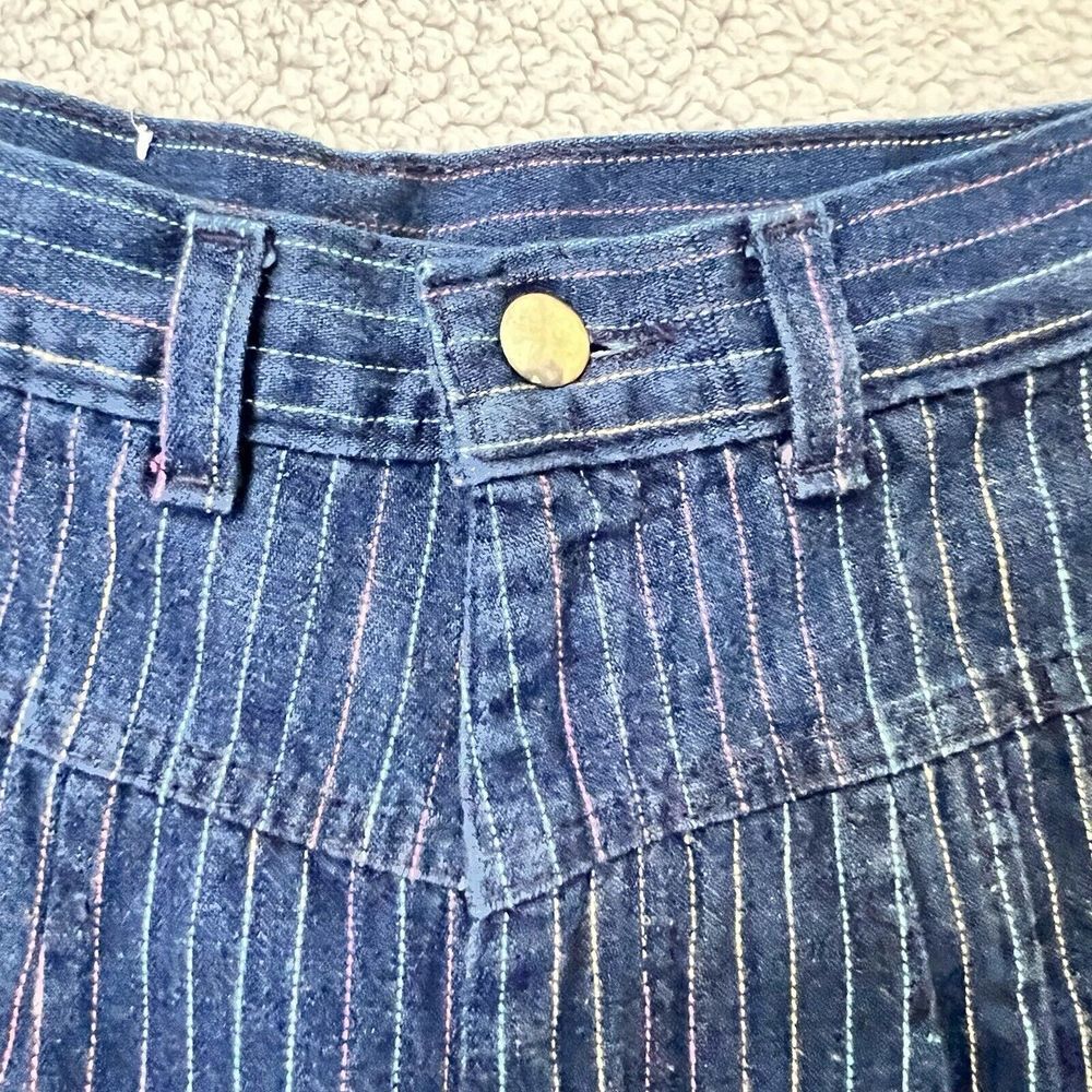 VTG L'ECHARDE Splinter's Inc. Pinstripe High Waist Pleated Denim Pants Size 5 - Picture 10 of 16